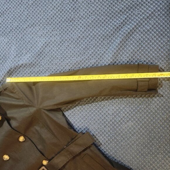 Stradivarius Women's Black Double-Breasted Trench Coat - Size L (NWT) - Picture 12 of 16